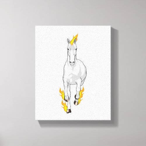 Horse in Flame Canvas Print