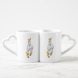 Horse in Flame Coffee Mug Set