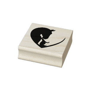 Horse in Heart Rubber Stamp