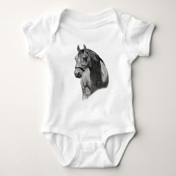 Horse In Pencil Baby Bodysuit by joyart at Zazzle
