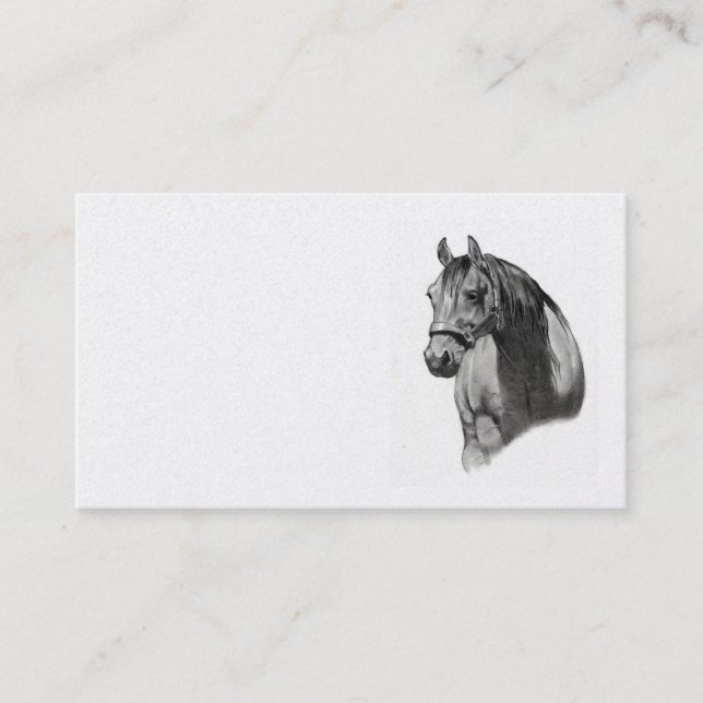 Horse in Pencil: Business Card, Equine Business Card (Front)