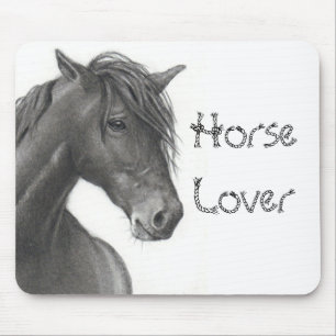 HORSE IN PENCIL: REALISM: HORSE LOVERS MOUSE PAD