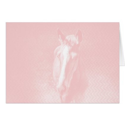 Horse in pretty pink horizontal card