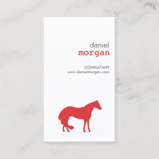 Customizable HORSE in RED Business Card