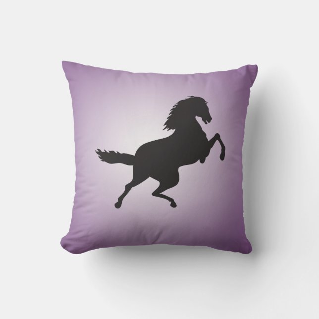 HORSE IN SILHOUETTE THROW PILLOW (Front)