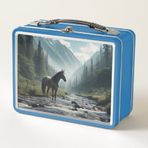 Horse In Stream Metal Lunchbox