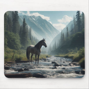 Horse In Stream Mousepad
