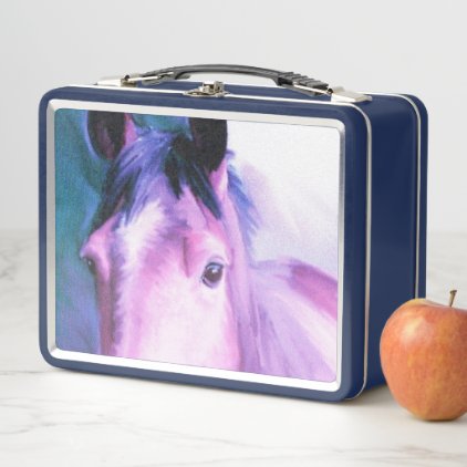 horse in sun metal lunch box