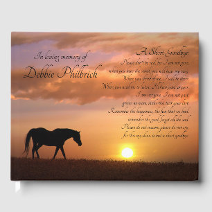 Horse in Sunrise Memorial Celebration of Life Guest Book