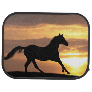 Horse In Sunset Car Floor Mat