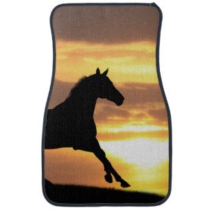 Horse In Sunset Car Floor Mat