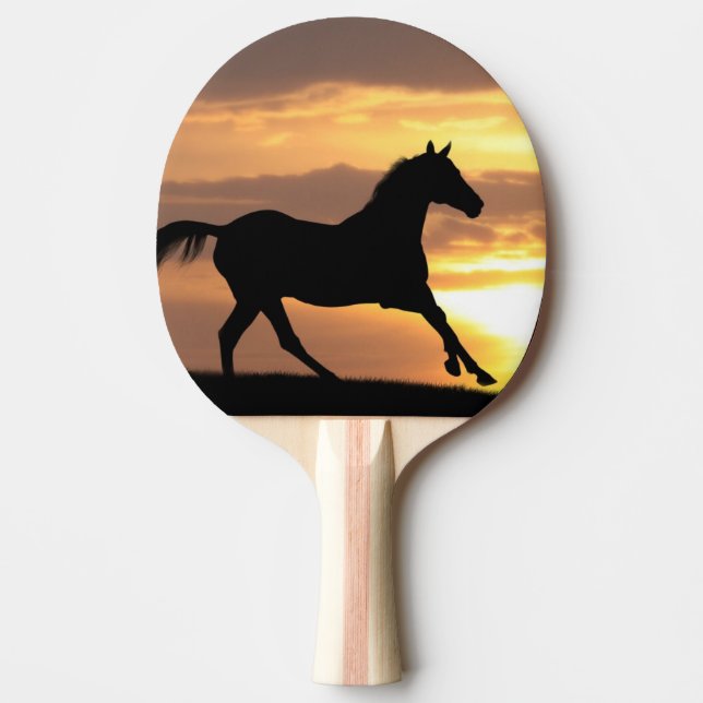 Horse In Sunset Ping Pong Paddle (Front)