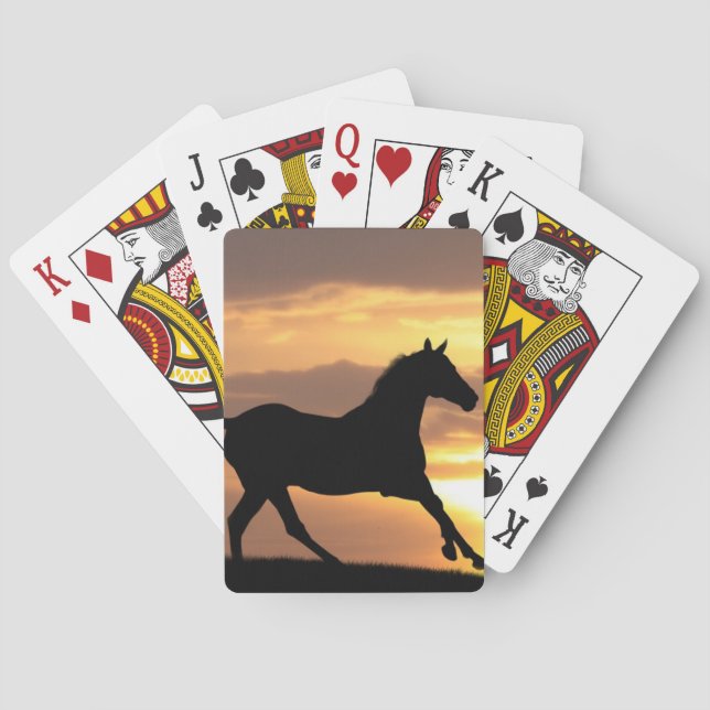 Horse In Sunset Poker Cards (Back)