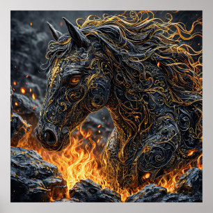 Horse in the fire poster