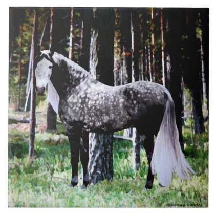 &quot;Horse In The Forest&quot; Tile