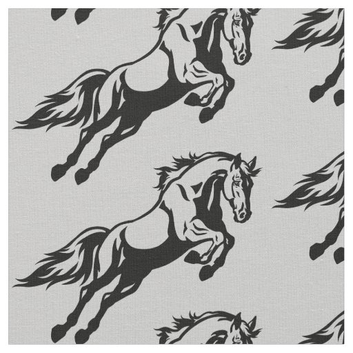 horse in the jump fabric