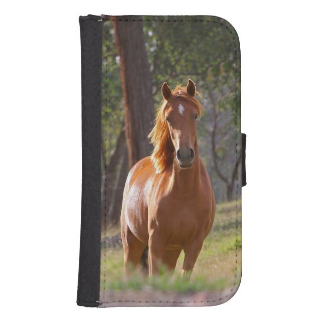 Horse In The Woods Samsung Galaxy Wallet Case (Front)