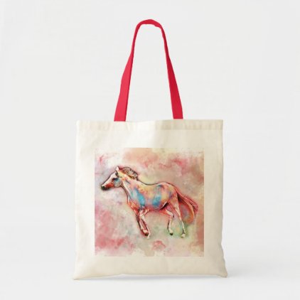 Horse in watercolor tote bag