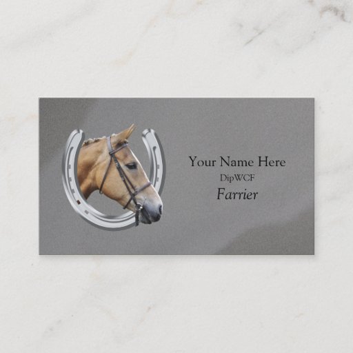 Customizable Farrier business card
