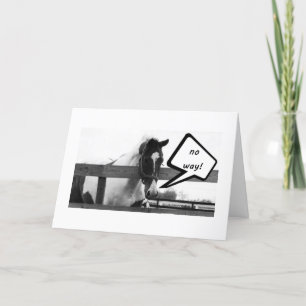 HORSE IS GLAD "YOU" WERE NAUGHTY BEFORE CHRISTMAS HOLIDAY CARD