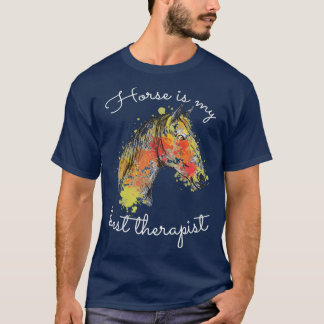 Horse is my best therapist ShortSleeve Unisex Hors T-Shirt