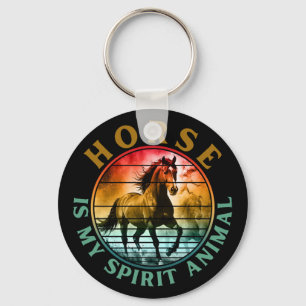Horse is my spirit animal keychain