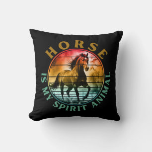Horse is my spirit animal throw pillow