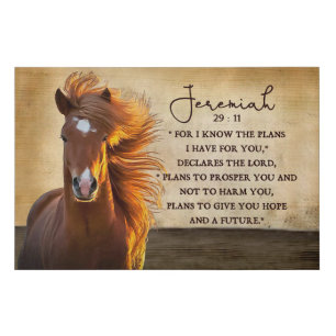 Horse Jeremiah 2911 For I Know Faux Canvas Print
