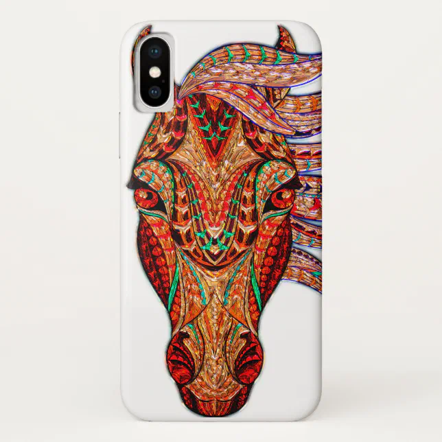 Horse jewel mosaic colorful cowgirl equestrian CaseMate iPhone case