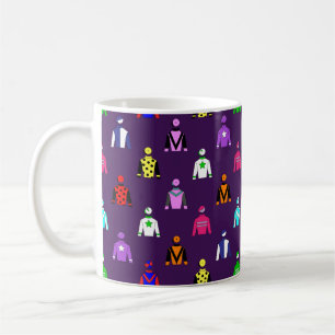 Horse Jockey Silks Pattern Coffee Mug
