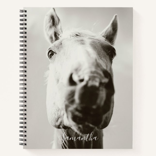 Horse Journal Dressage Equestrian Photo Notebook (Front)