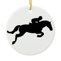 Horse Jump Ceramic Ornament