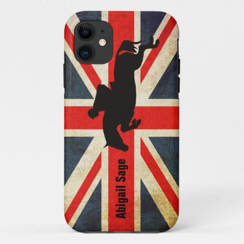 Horse Jumper Union Jack Flag iPhone Case