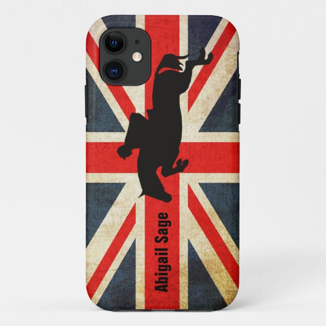 Horse Jumper Union Jack Flag iPhone Case (Back)