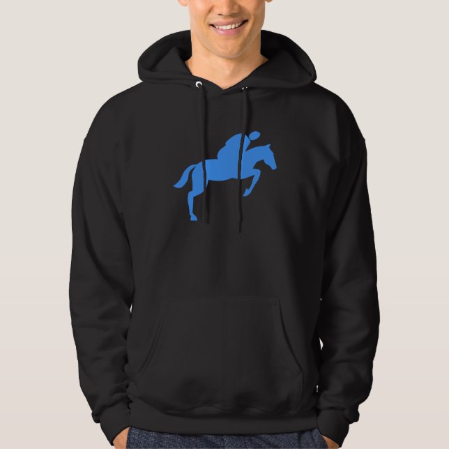 Horse Jumping - Baby Blue Hoodie (Front)