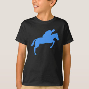 Horse Jumping - Baby Blue T-Shirt