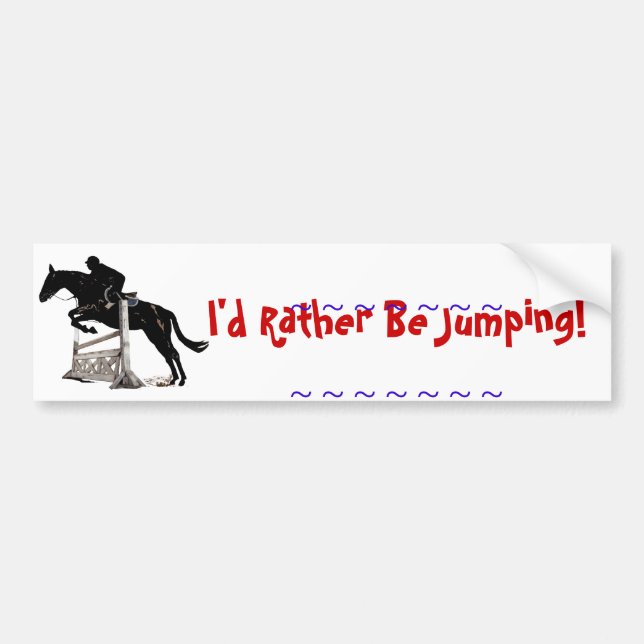 Horse Jumping Bumper Sticker (Front)