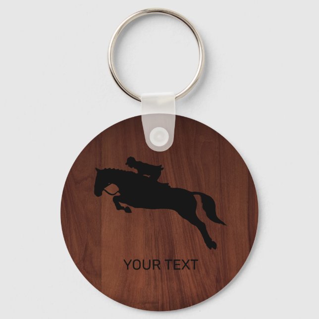 Horse Jumping Dressage Equestrian Keychain (Front)