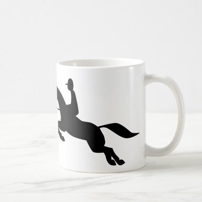 horse jumping icon coffee mug (Right)