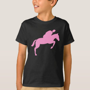 Horse Jumping - Pink T-Shirt