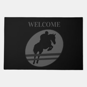 Horse jumping showjumping equestrian horse custom doormat