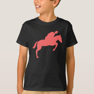 Horse Jumping - Tropical Pink T-Shirt