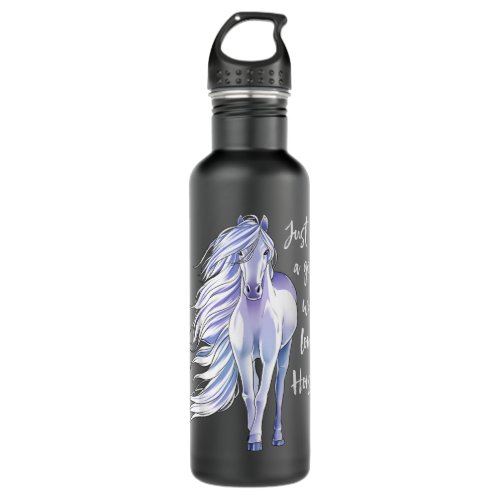 Horse Just A Girl Who Loves Horseback Riding Eques Stainless Steel Water Bottle