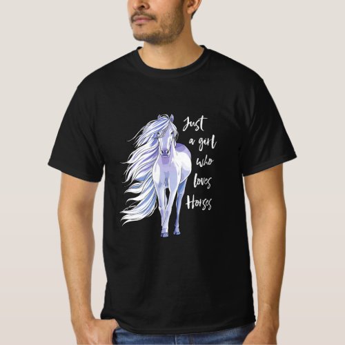 Horse Just A Girl Who Loves Horseback Riding Eques T_Shirt