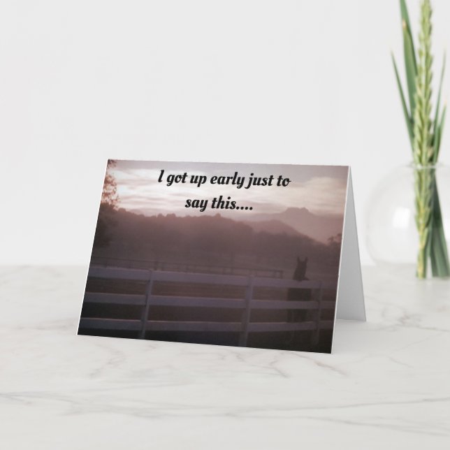 HORSE JUST COULDN'T WAIT TO SAY *HAPPY BIRTHDAY* CARD (Front)