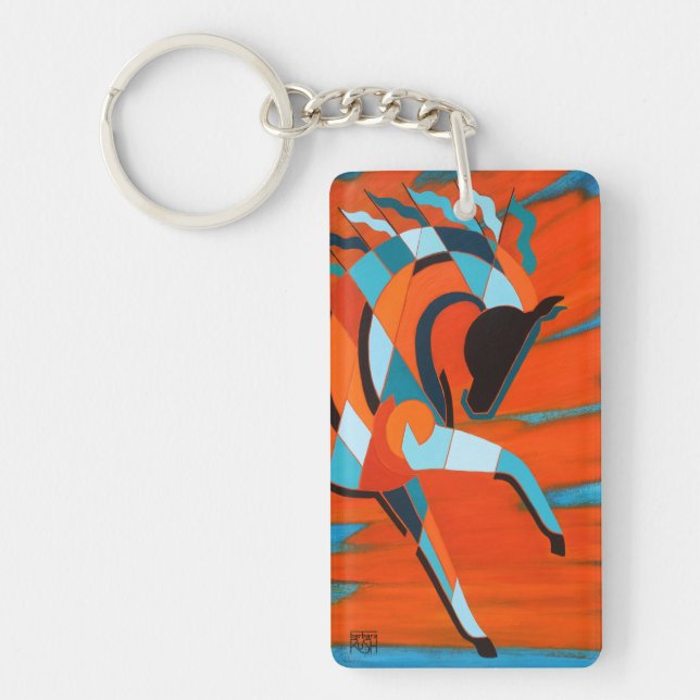 Horse Key Chain, SunDancer at Sunrise in the East Keychain (Front)