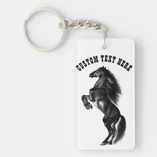 Horse Keychain Gift with Custom Text