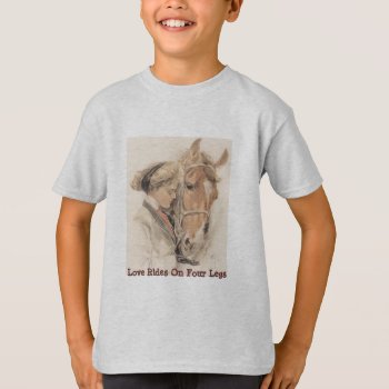 Horse Kids T-shirt Vintage by horsesense at Zazzle