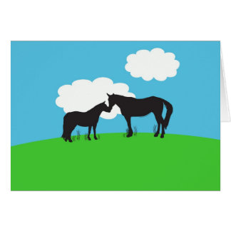 Horse Kisses Card