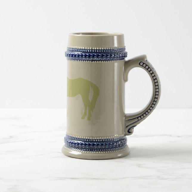 Horse Kisses (Green) Beer Stein (Right)